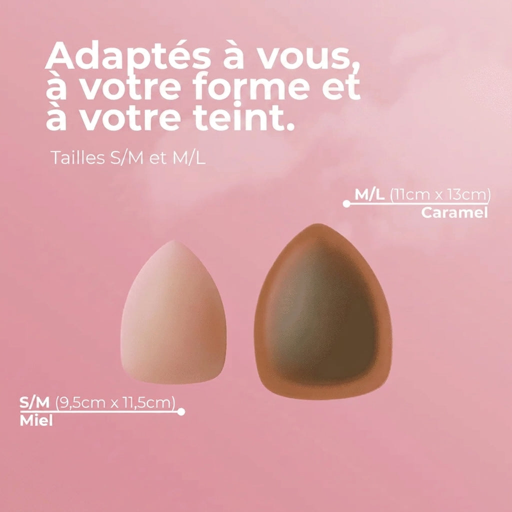 Cache-tétons triangulaires sans adhésif