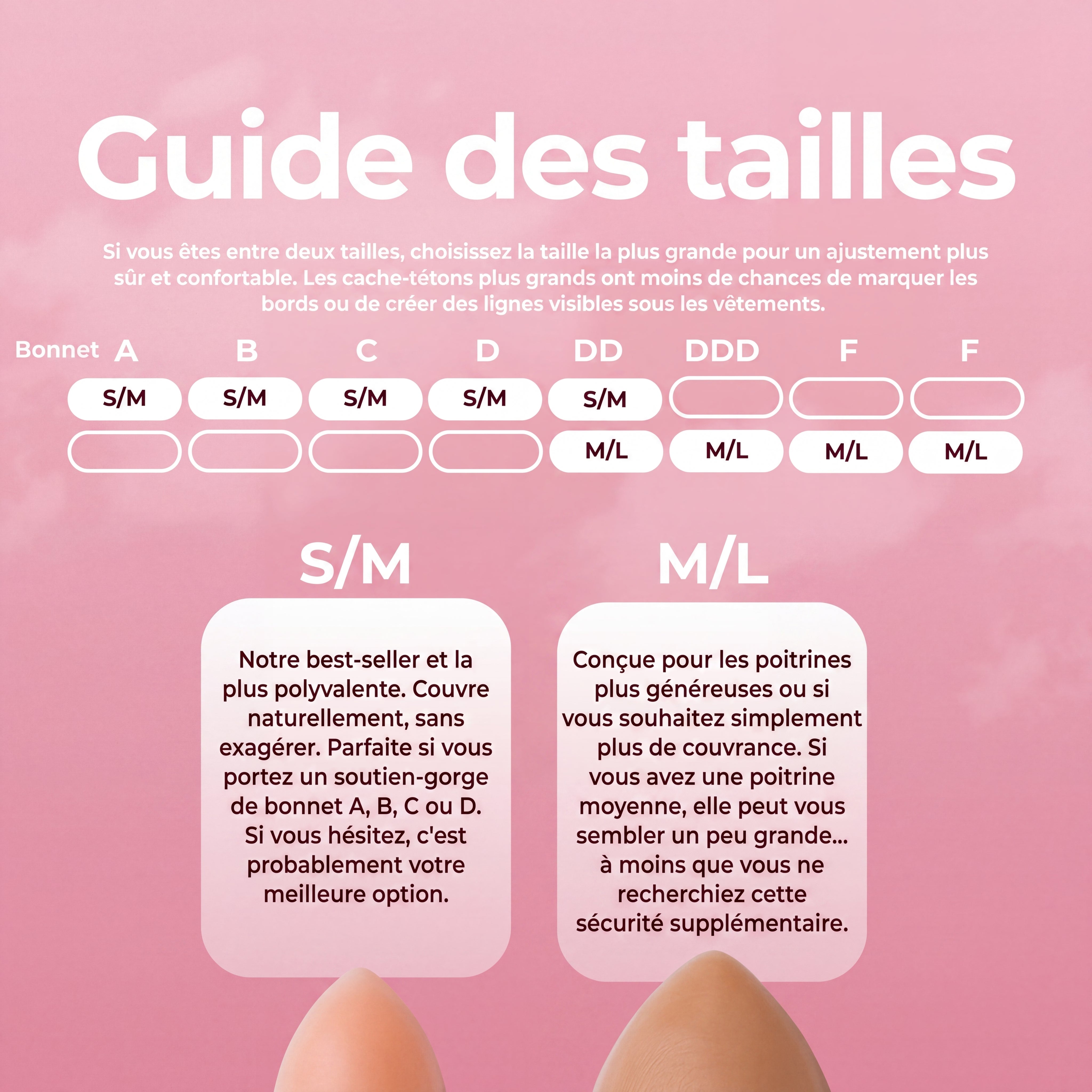 Cache-tétons triangulaires sans adhésif