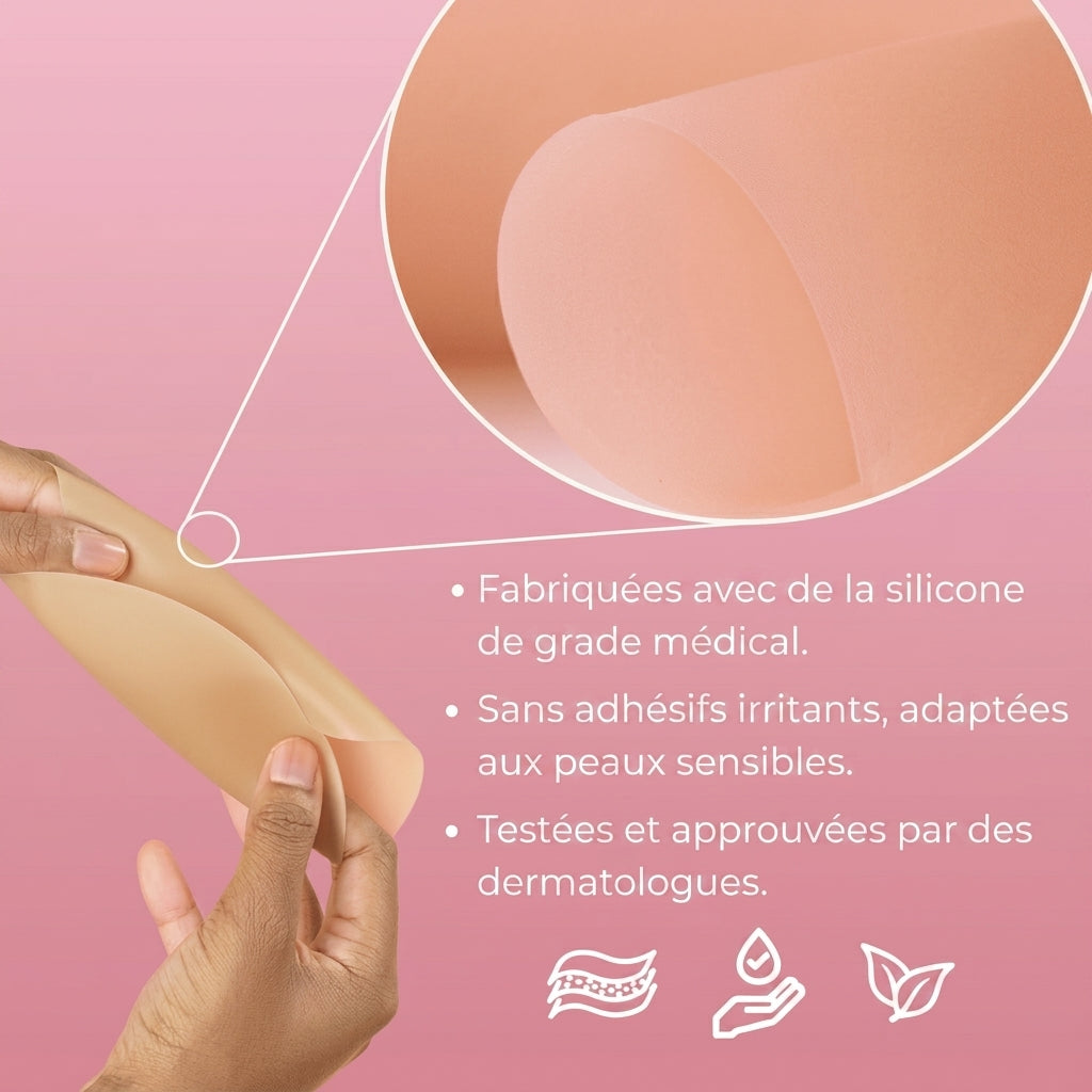 Cache-tétons ronds sans adhésif