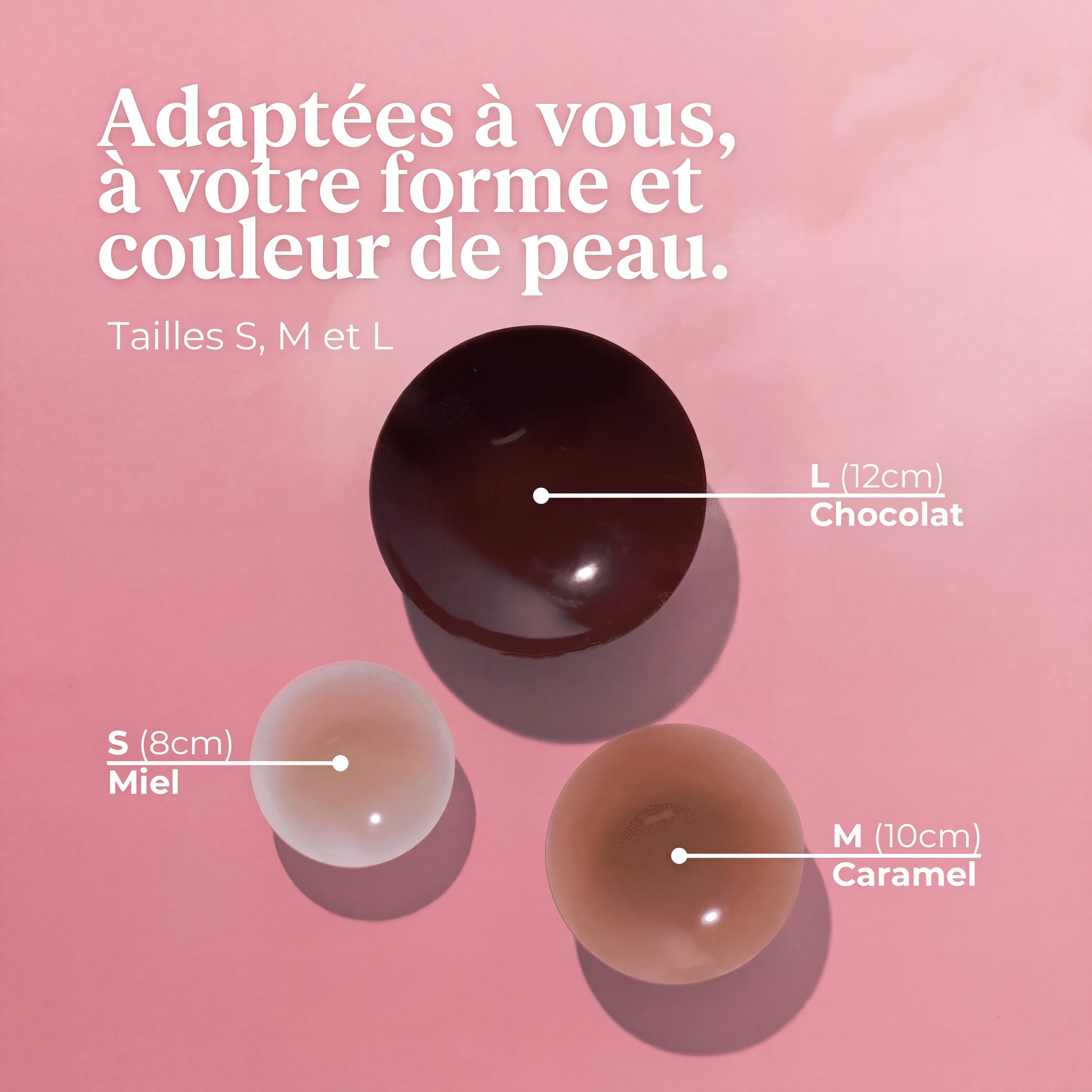 Cache-tétons ronds sans adhésif