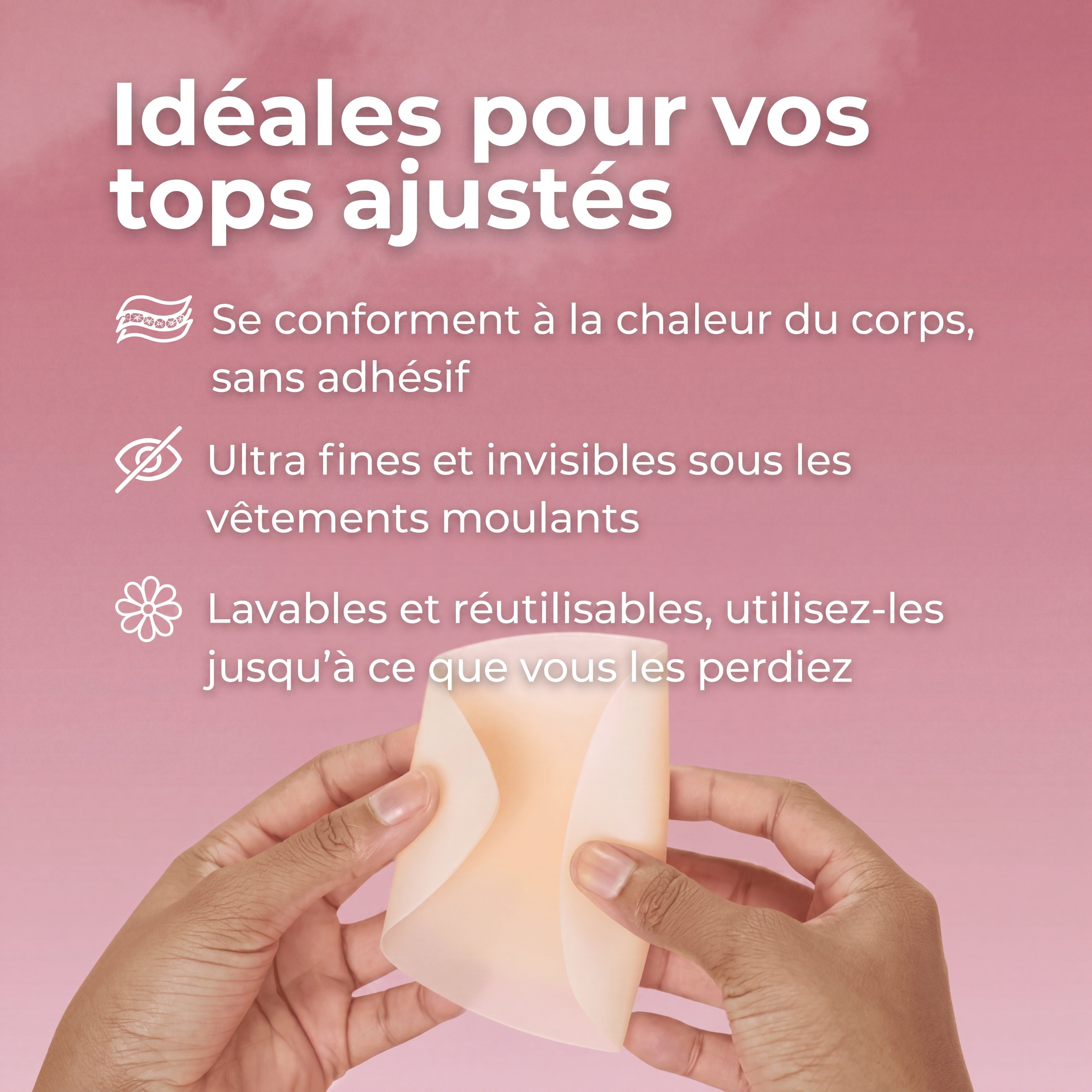 Cache-tétons ronds sans adhésif